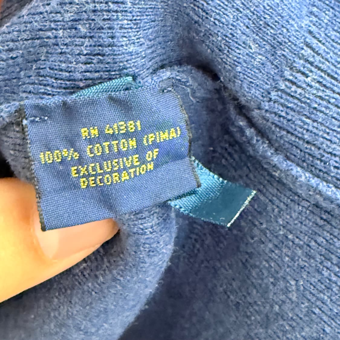 폴로 랄프로렌 브이넥 피마 코튼 니트 m 상품이미지3