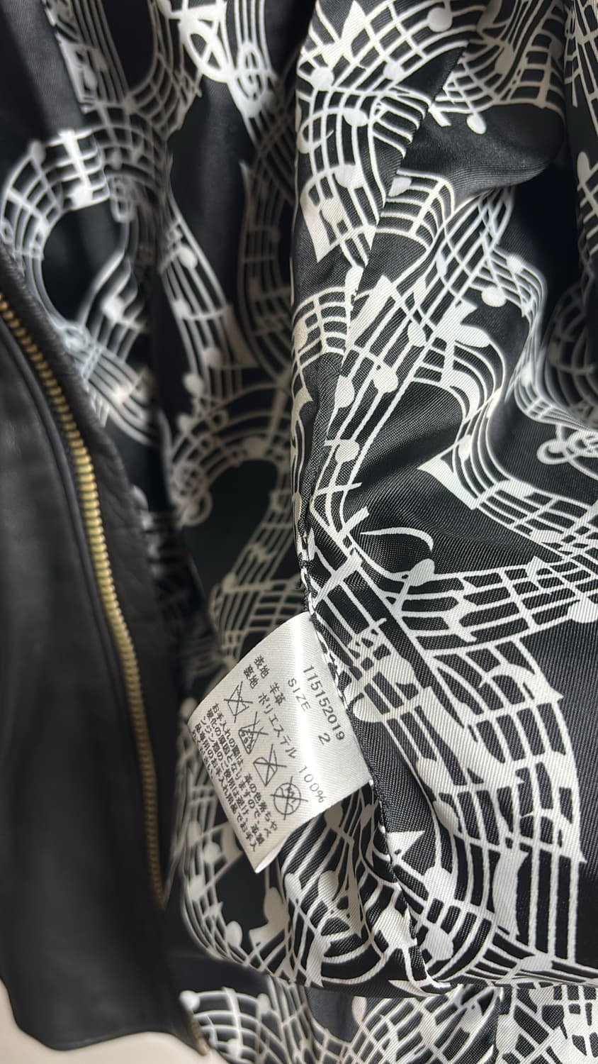 넘버나인 레더 볼체인 라이더 가죽자켓 2사이즈 상품이미지4