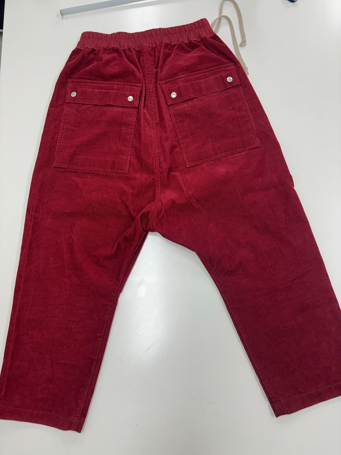 릭오웬스 버건디 코듀로이 밴딩팬츠 FW20 상품이미지2