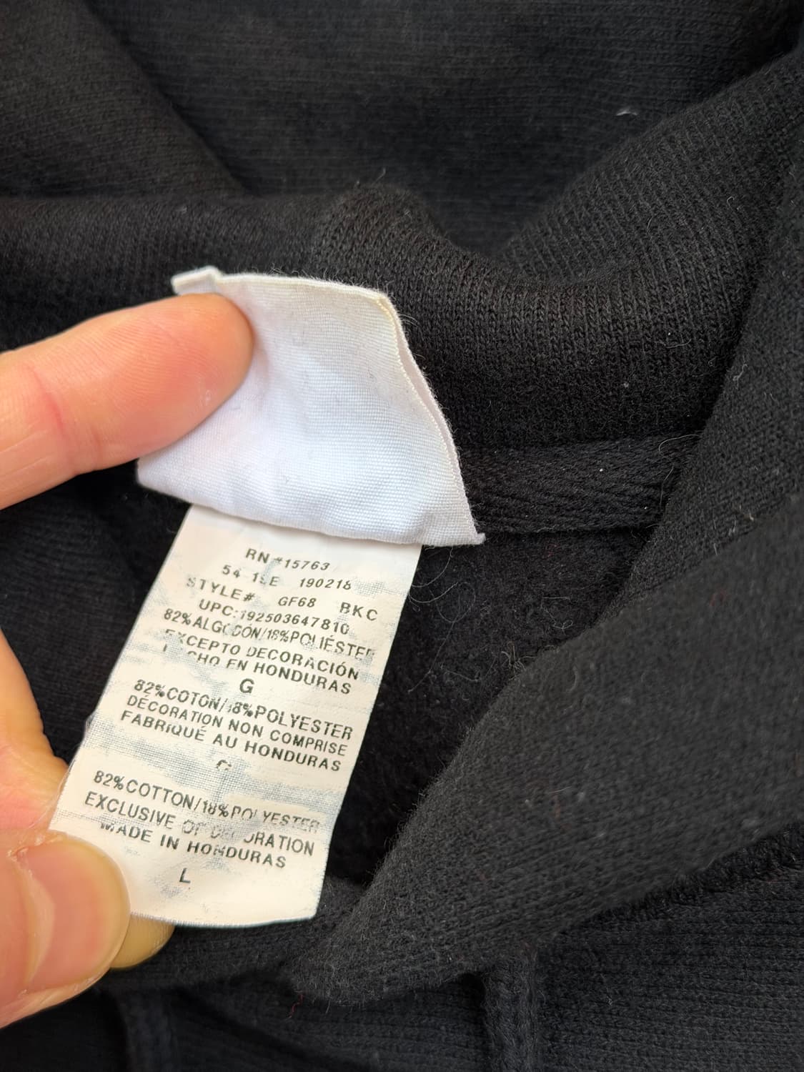 Champion 챔피온 리버스위브 후드티 블랙 L 상품이미지3