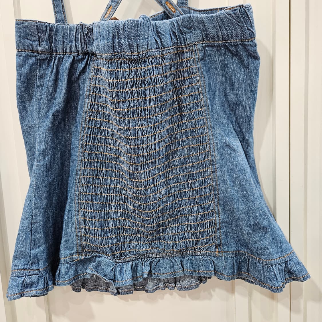 데님 레이스업 프릴 뷔스티에 상품이미지6