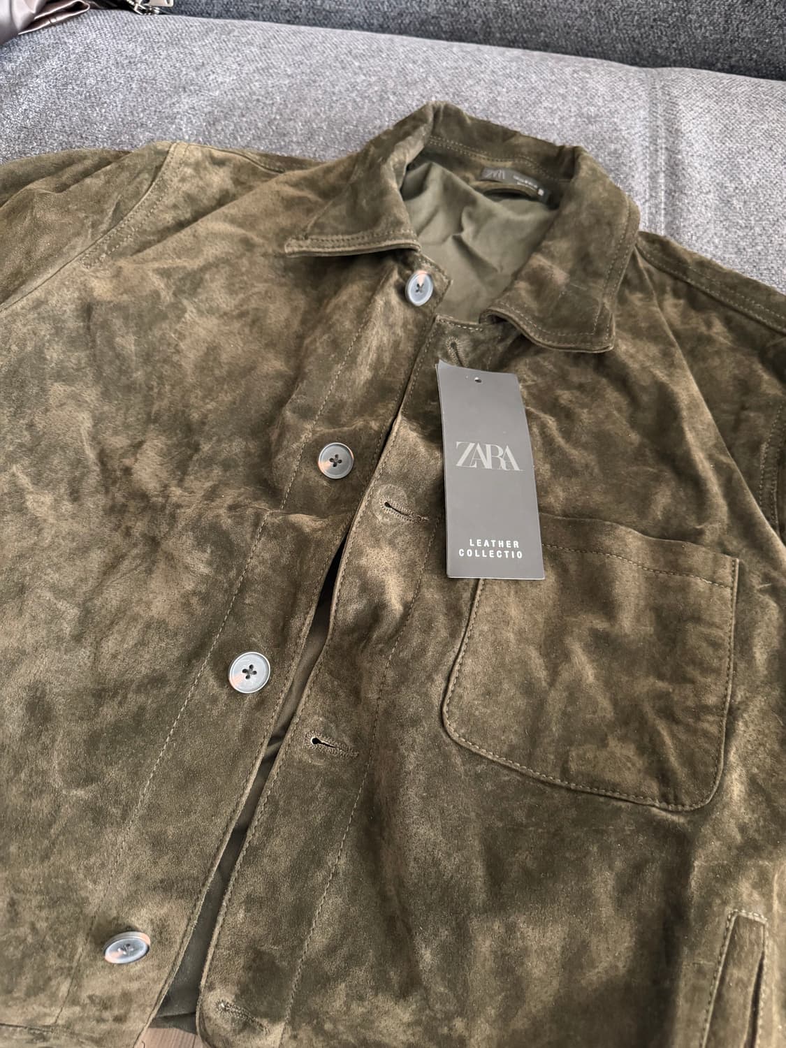 자라 스웨이드 가죽 점퍼 상품이미지9