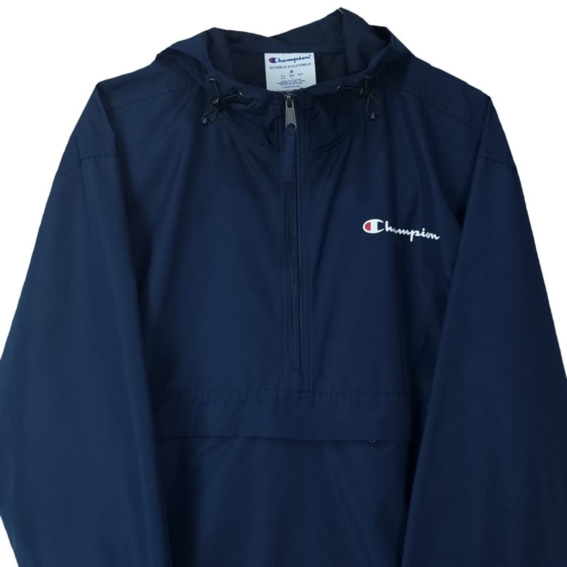 [챔피온] 로고 자수 후드 아노락 바람막이 네이비 M18411 상품이미지4