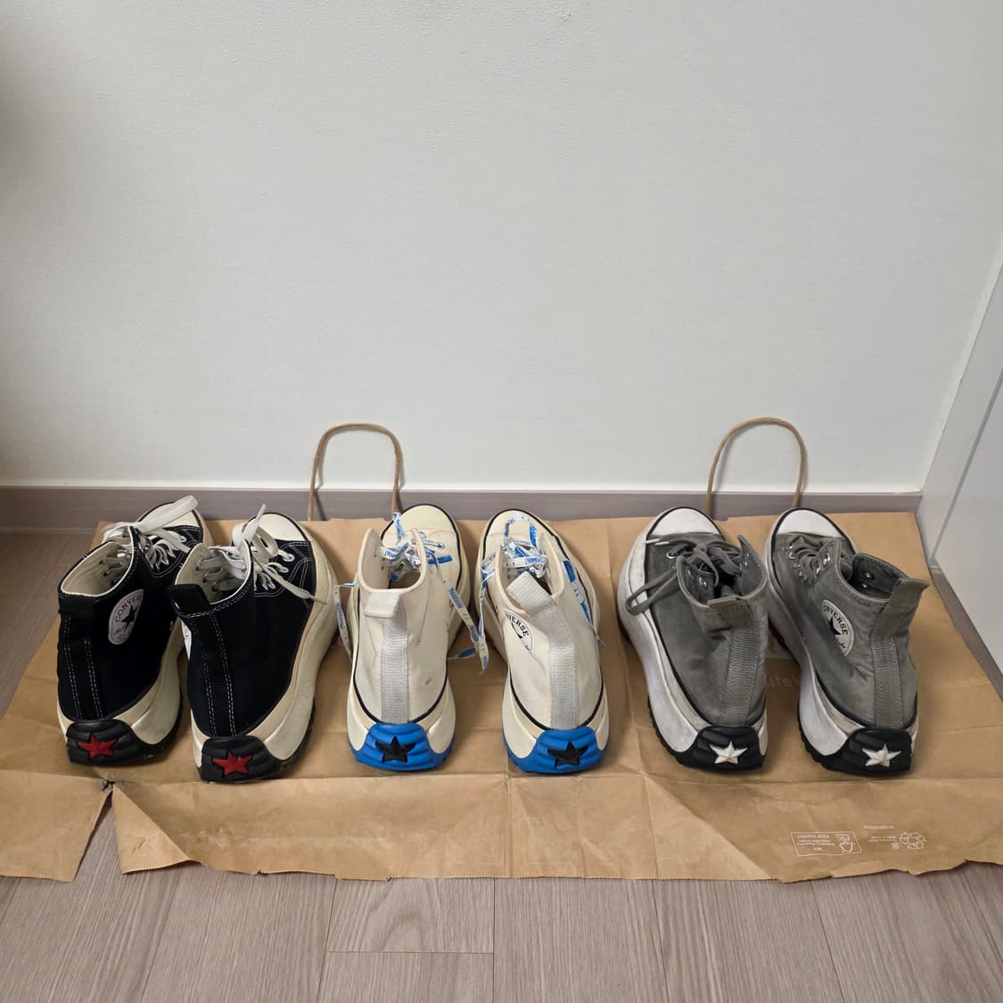 (중고) 컨버스 x JW 앤더슨 런스타 하이크 하이 2개+스모크 280 상품이미지5