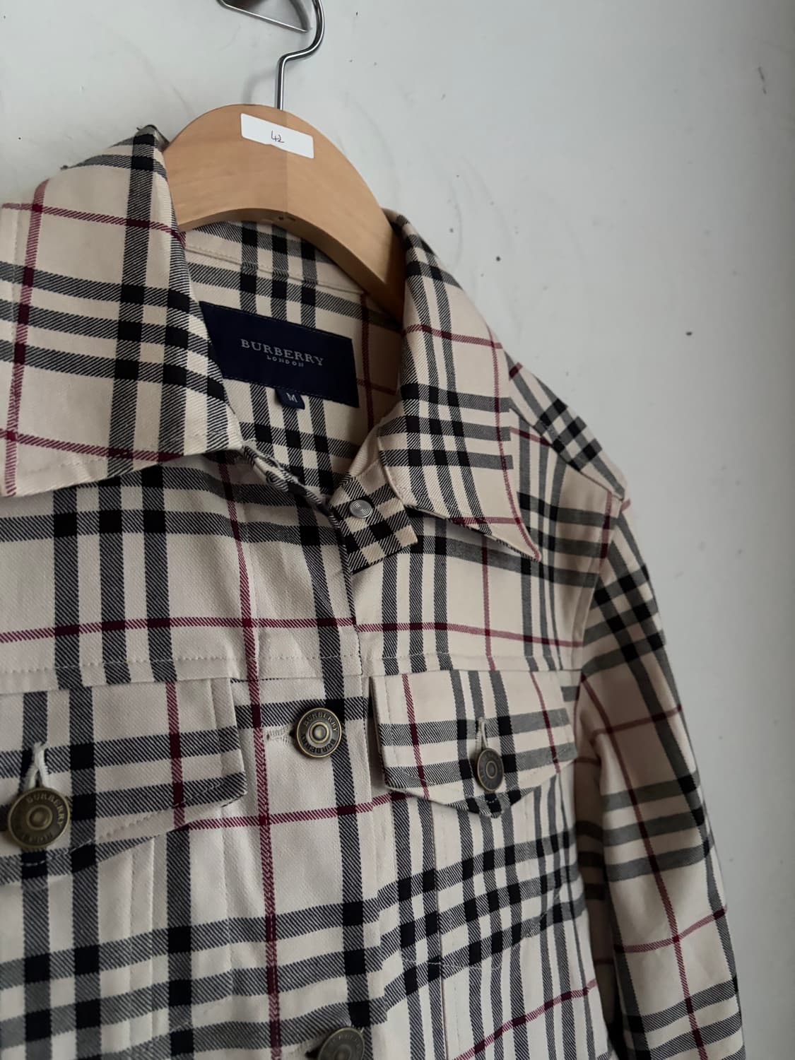 버버리 체크 숏 자켓 상품이미지3