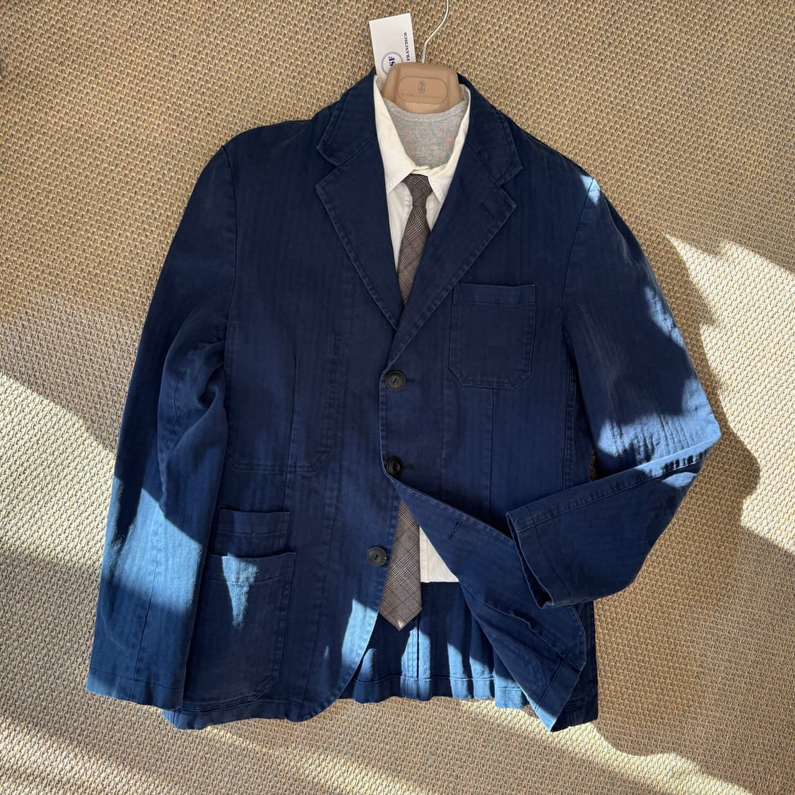 BSF 이탈리안 최상급 게버딘 코튼 아메카지 블레이저 필드코트 숏코트
 상품이미지4