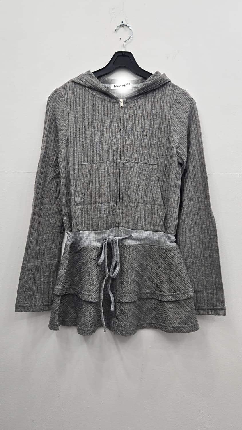 frill hooded zip-up / 롱 후드집업 상품이미지1