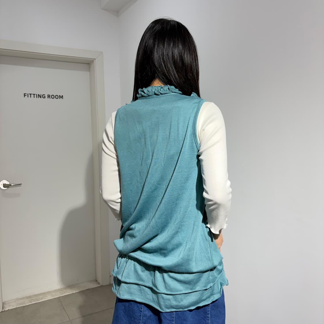 PQ 민트 프릴 레이어드 원피스 상품이미지6