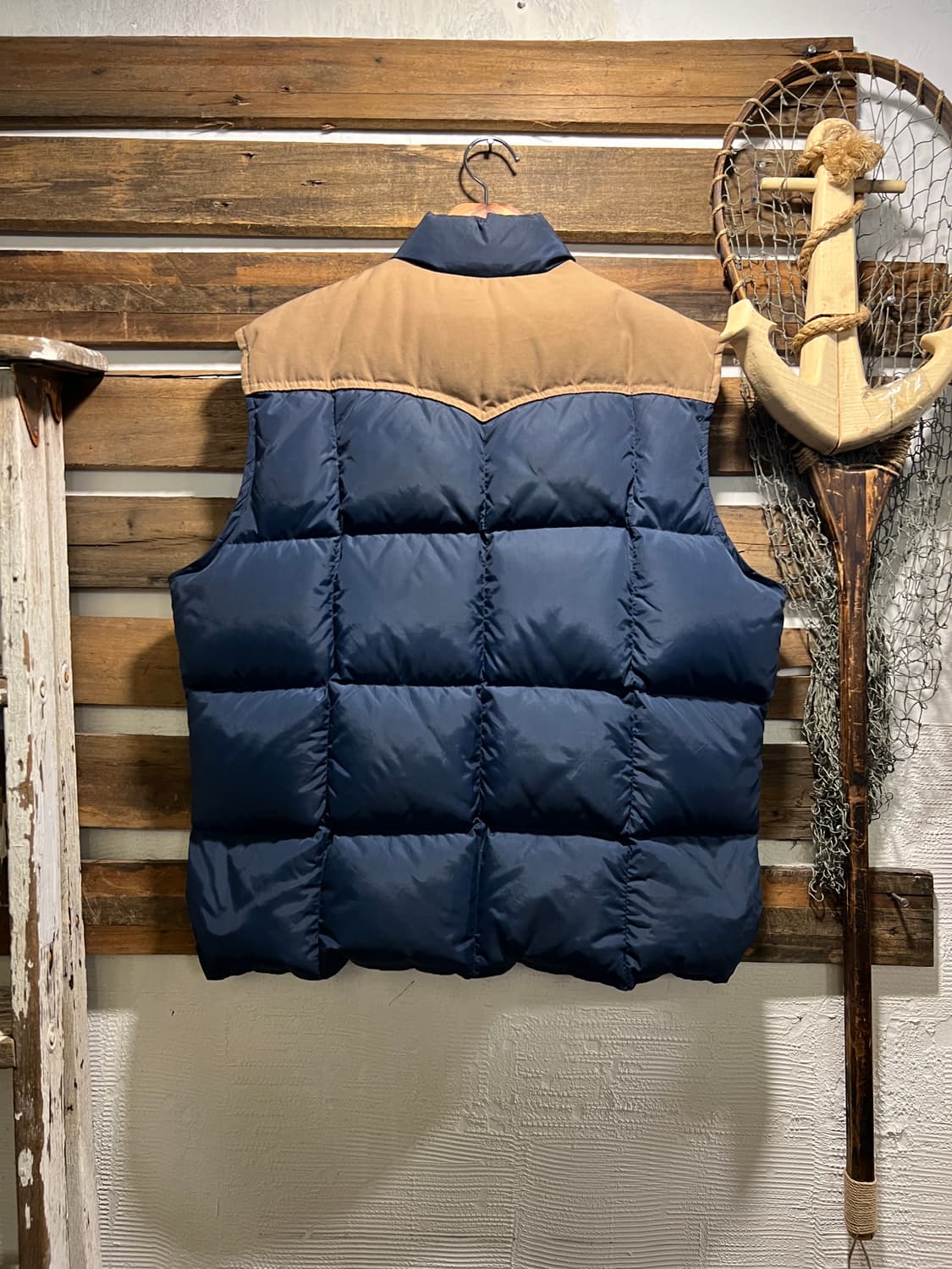 [L]90's SCHOTT USA 쇼트 덕다운 요크 패딩 베스트 상품이미지6