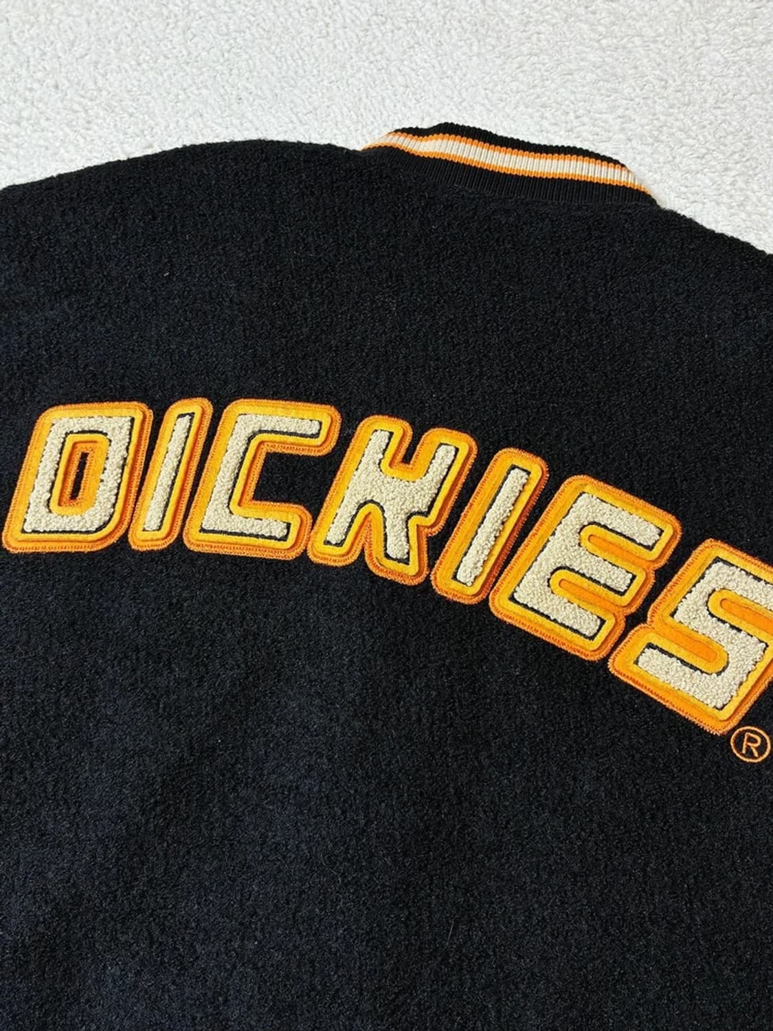 디키즈 블랙컬러 셔닐 스펠아웃로고 울 바시티 자켓 PN7684 상품이미지7