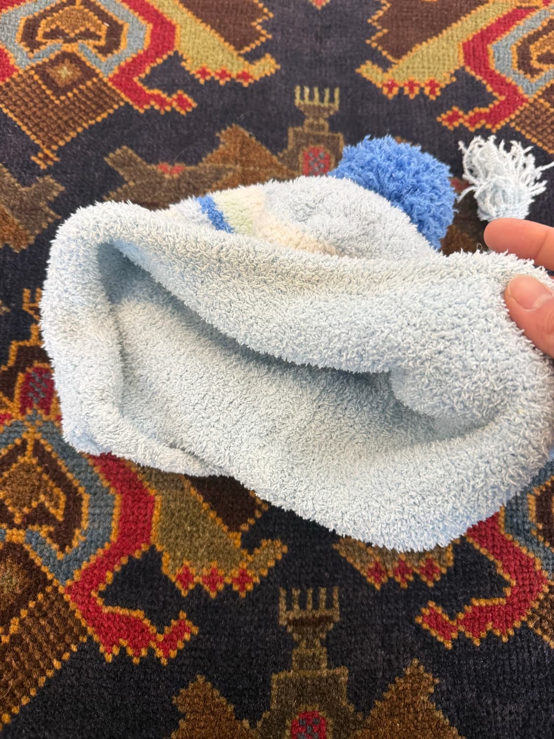 빈티지 퍼지 헤어리 이어플랩 테리원단 상품이미지3