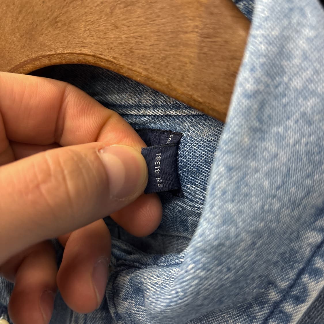 90s 폴로 랄프로렌 레드포니 버튼다운 클래식 데님 셔츠 N322 상품이미지8