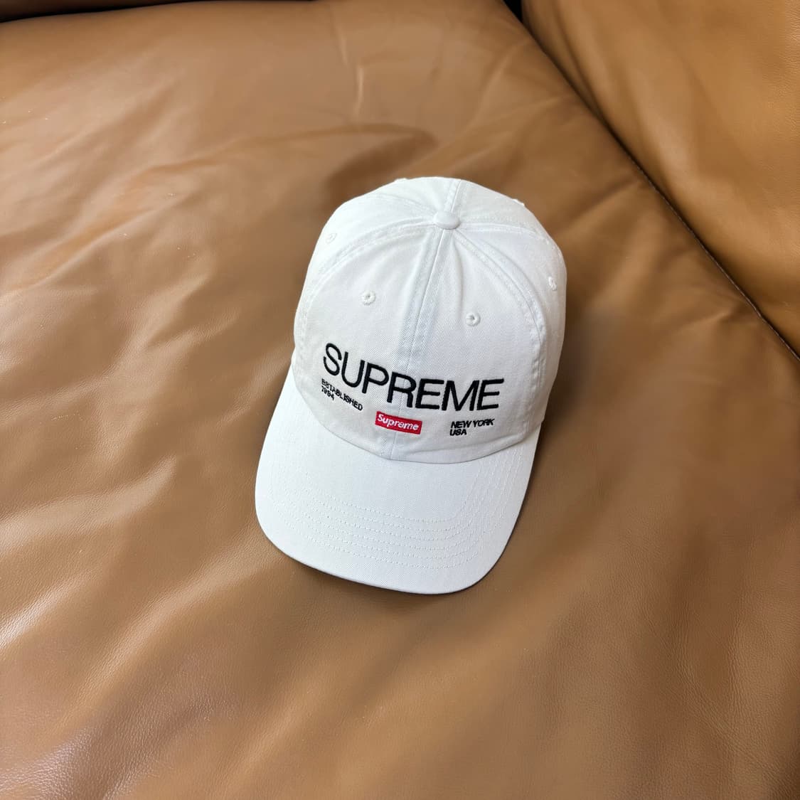 Supreme 슈프림 Est.1994 워시드 스톤 6패널 볼캡 모자 상품이미지1