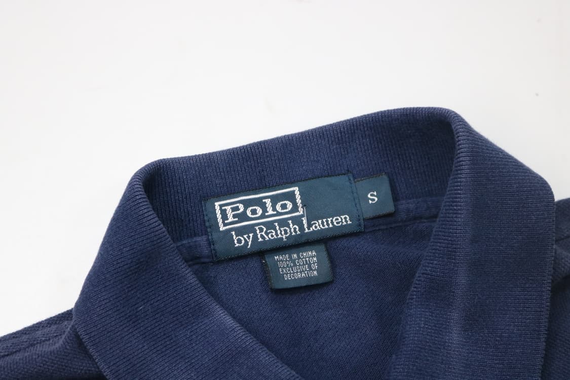 폴로 랄프로렌 빈티지 포켓 네이비 폴로셔츠 카라티 (S) 상품이미지4