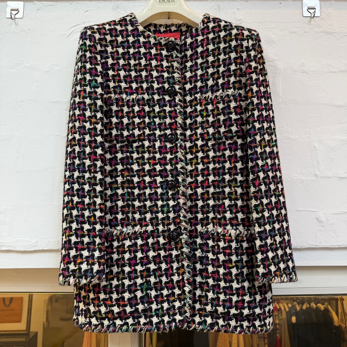 Emanuel Ungaro 웅가로 멀티컬러 노카라 트위드 자켓 8 상품이미지1
