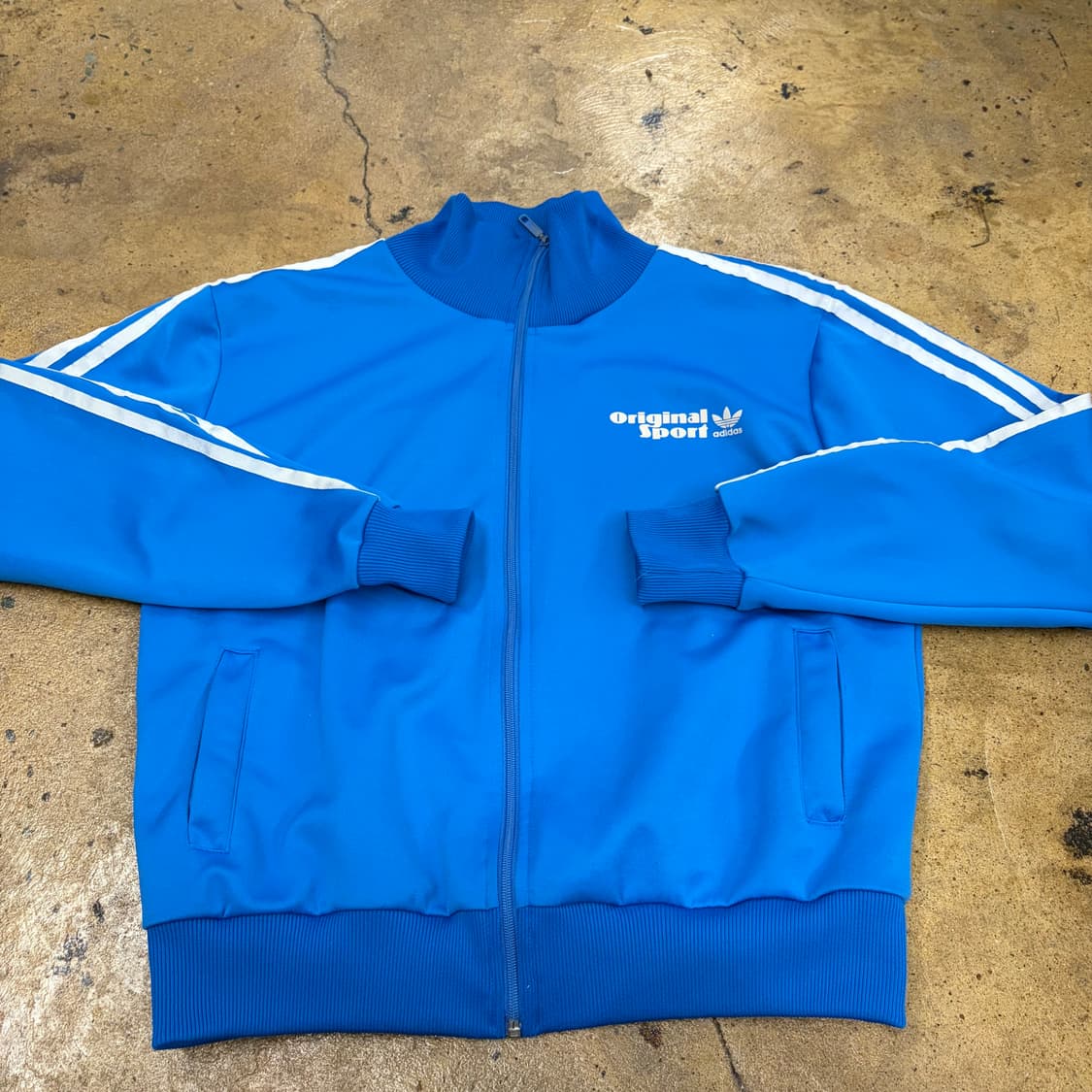 아디다스 오리지널 스포츠 블루 져지 트랙탑 상품이미지2