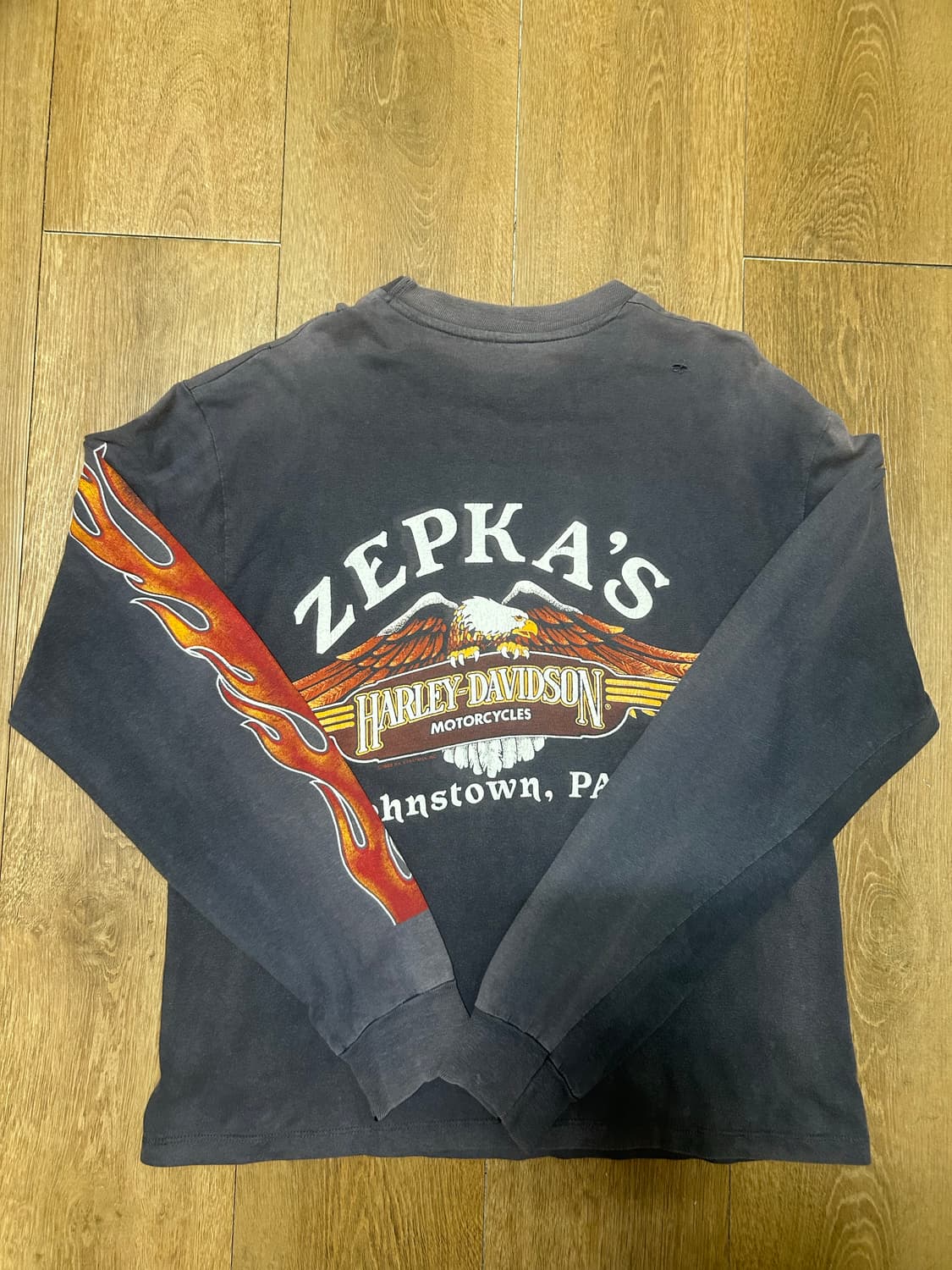 빈티지 할리데이비슨 딜러쉽 롱슬리브 티셔츠 (1983년) 상품이미지2