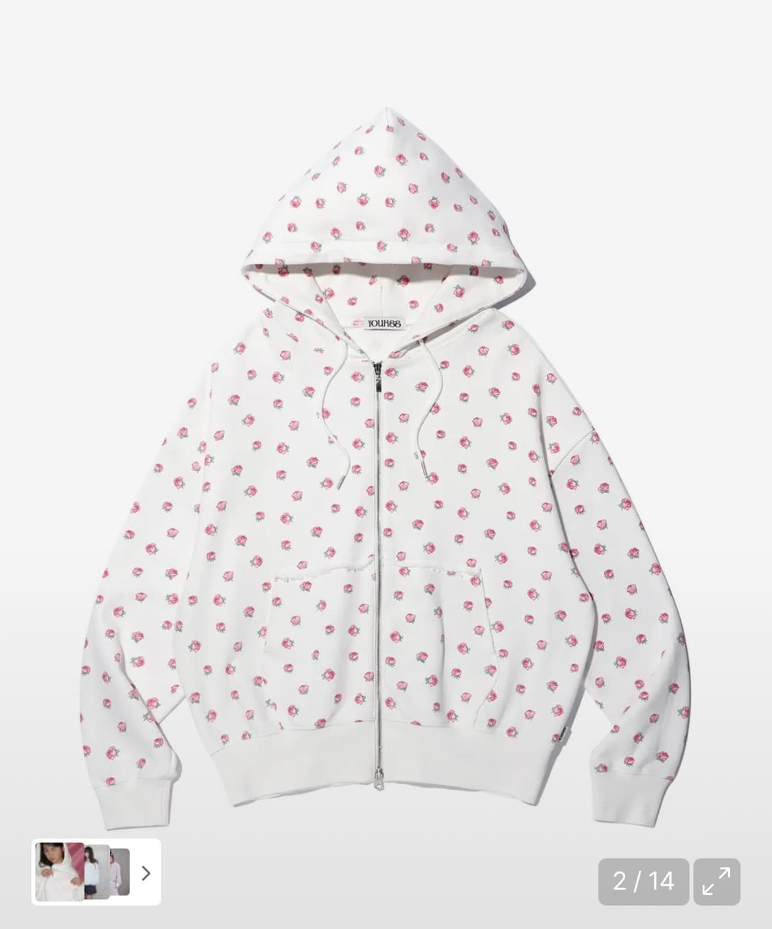유희 플라워 패턴 후디 상품이미지2