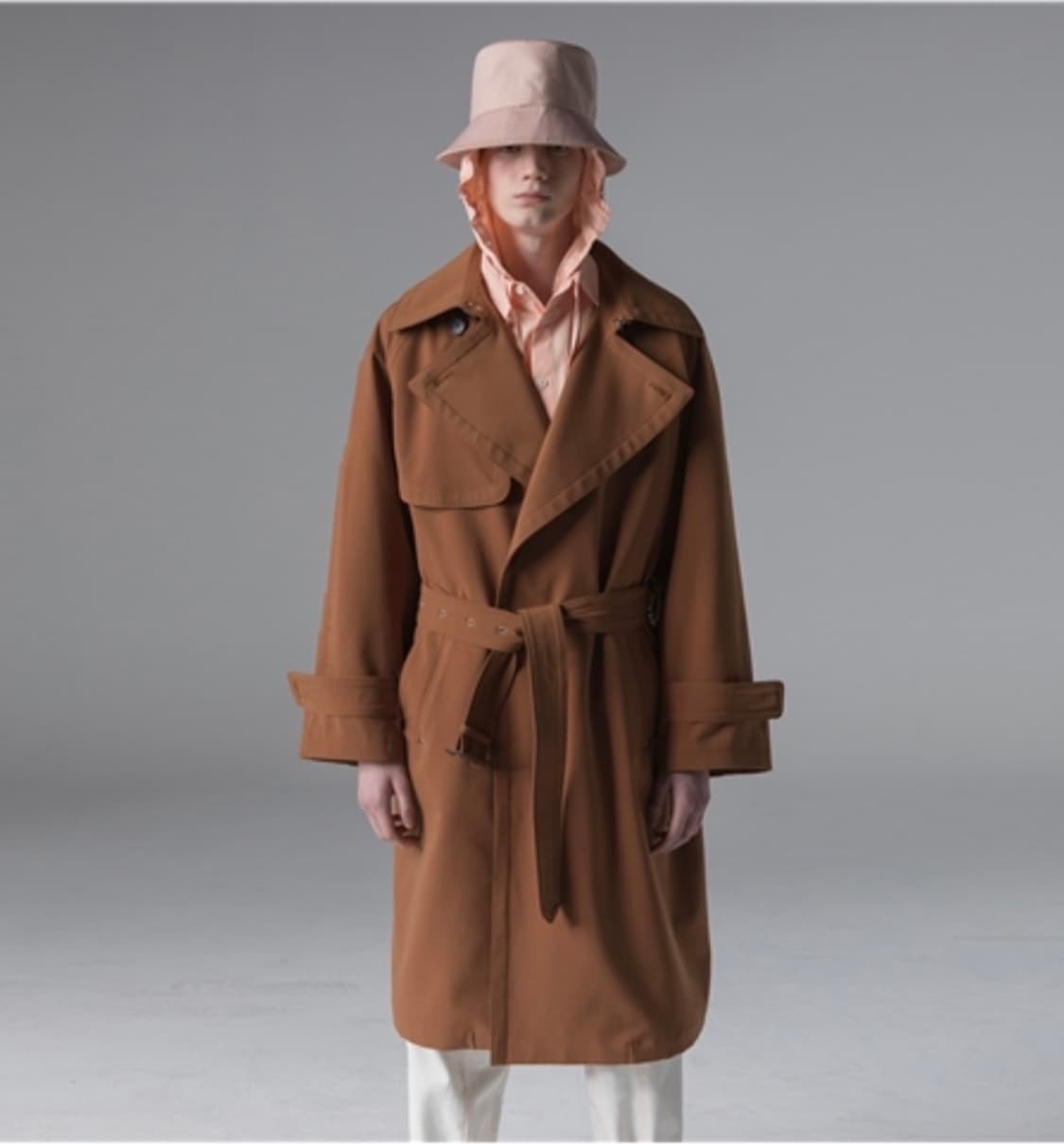 송지오 히든 트렌치코트 카멜 100(48) 상품이미지1