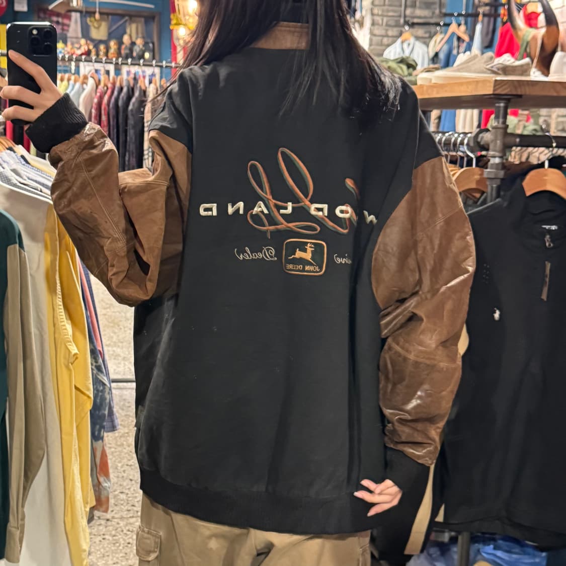 OASIS ORIGINALS 오아시스 오리지널스 레더 바시티 점퍼 상품이미지3