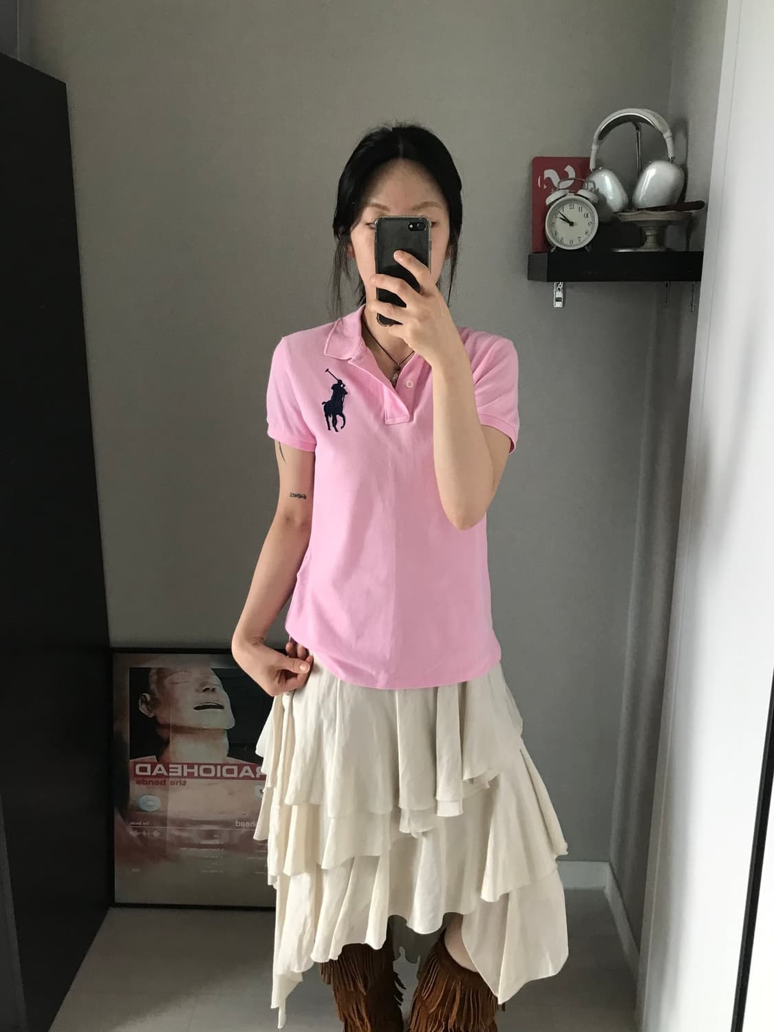 폴로 랄프로렌 빅포니로고 핑크 카라티 상품이미지1