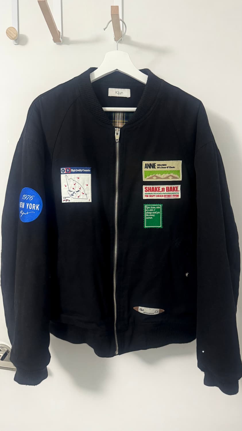 Kijun 패치 봄버 자켓 상품이미지1