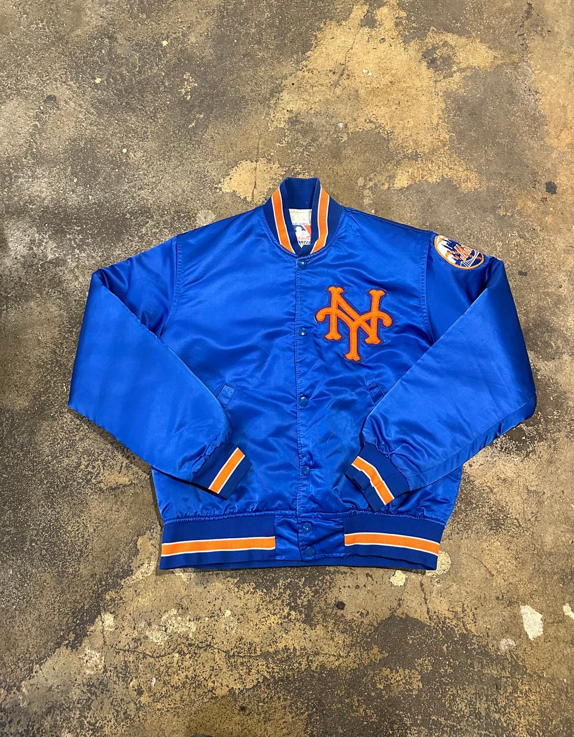 빈티지 90s 스타터 뉴욕 메츠 사틴 자켓 상품이미지1