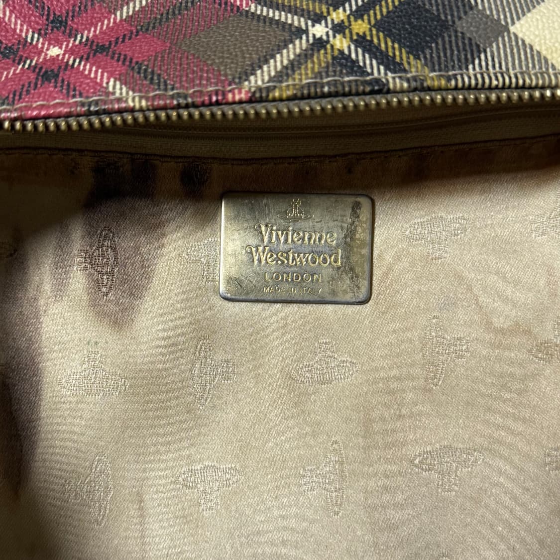비비안웨스트우드 체크 토트백 라지 상품이미지9