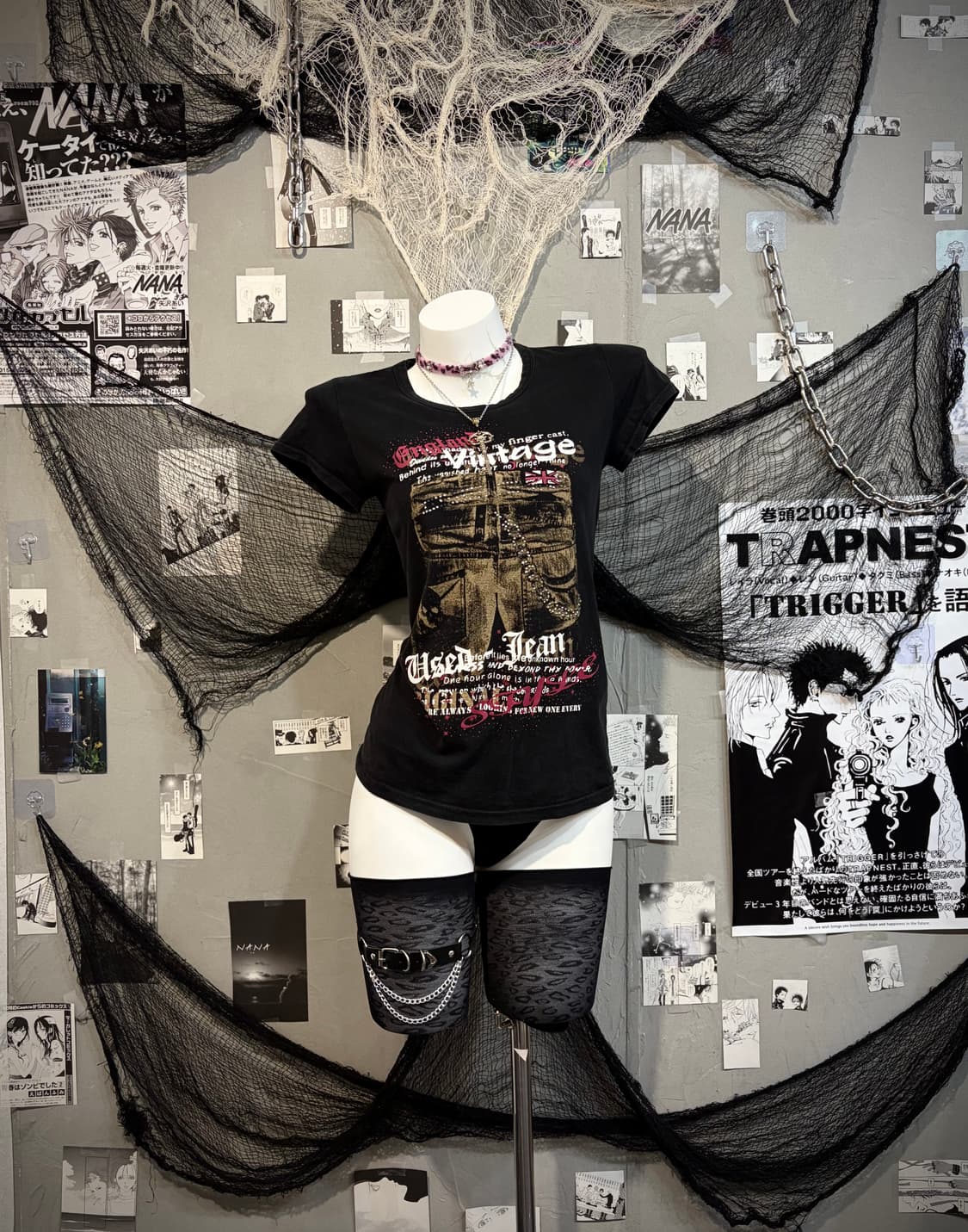 Y2K cubic Gothic Printing short sleeve 상품이미지3