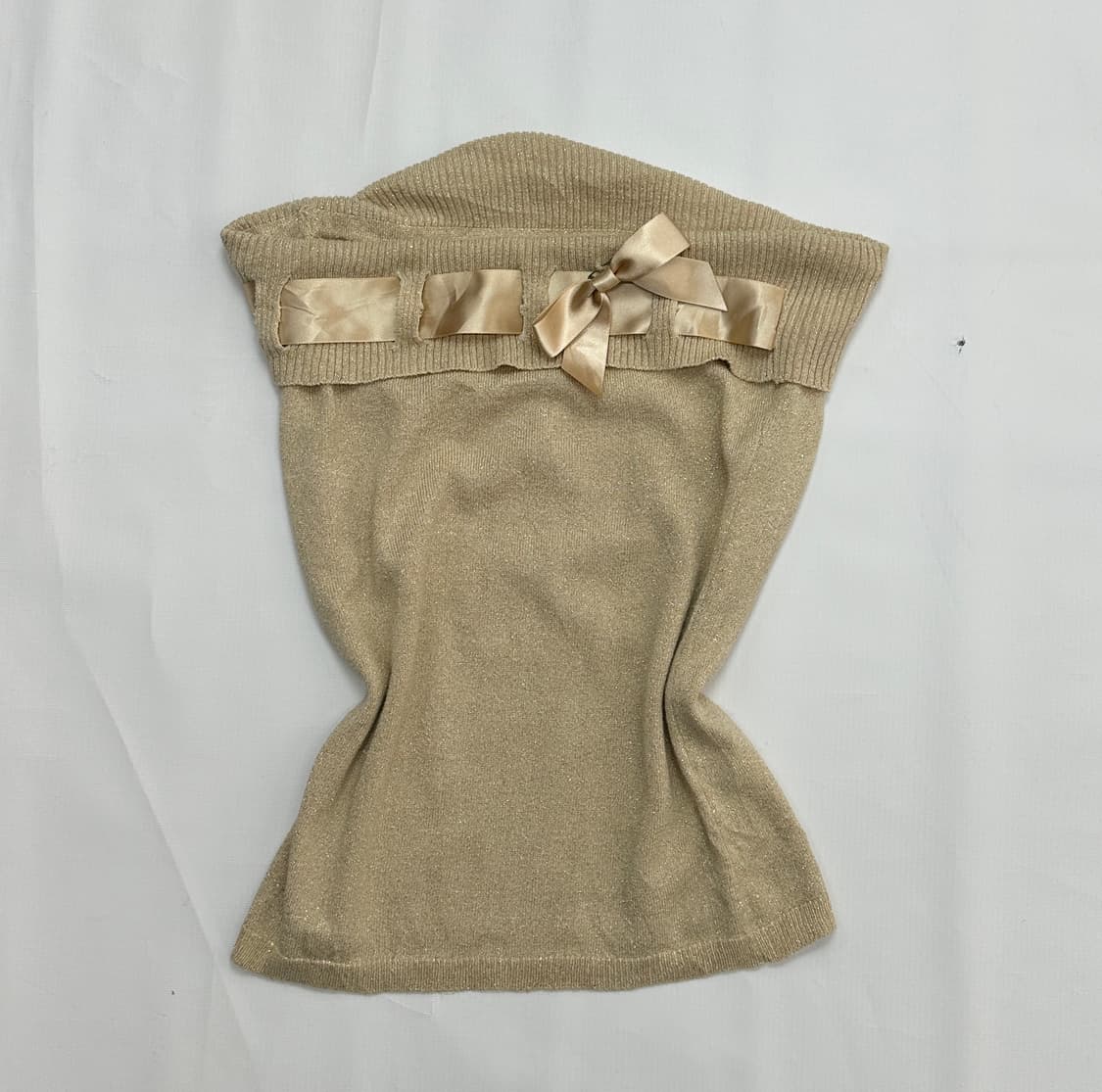 🤎라떼갸루 코디세트🤎 튜브탑 크로셰 러블리 리본 스커트 일본 빈티지 상품이미지4