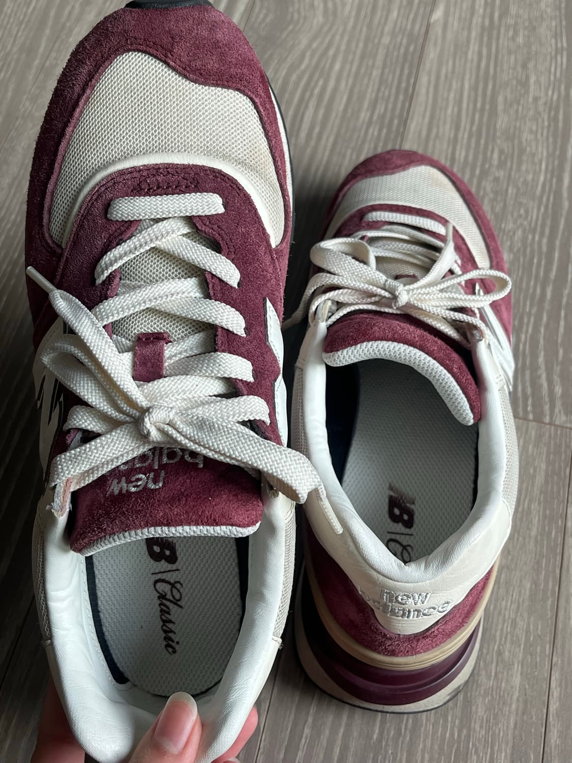 뉴발란스 574 레거시 앙고라 버건디 250 상품이미지4