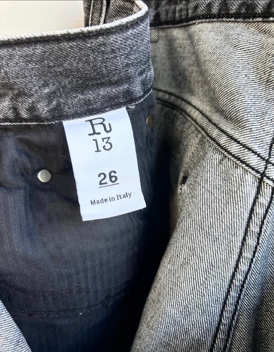 R13 알써틴 25SS 크로스오버 데님 팬츠 상품이미지9