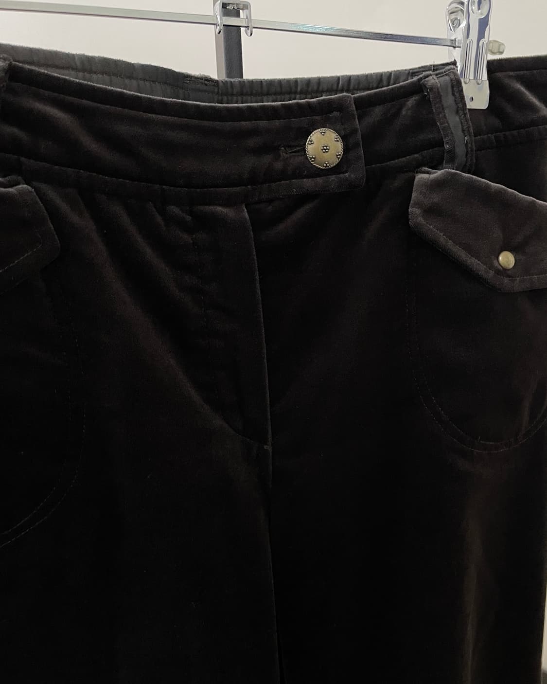 벨벳 플레어 크롭 팬츠 상품이미지3