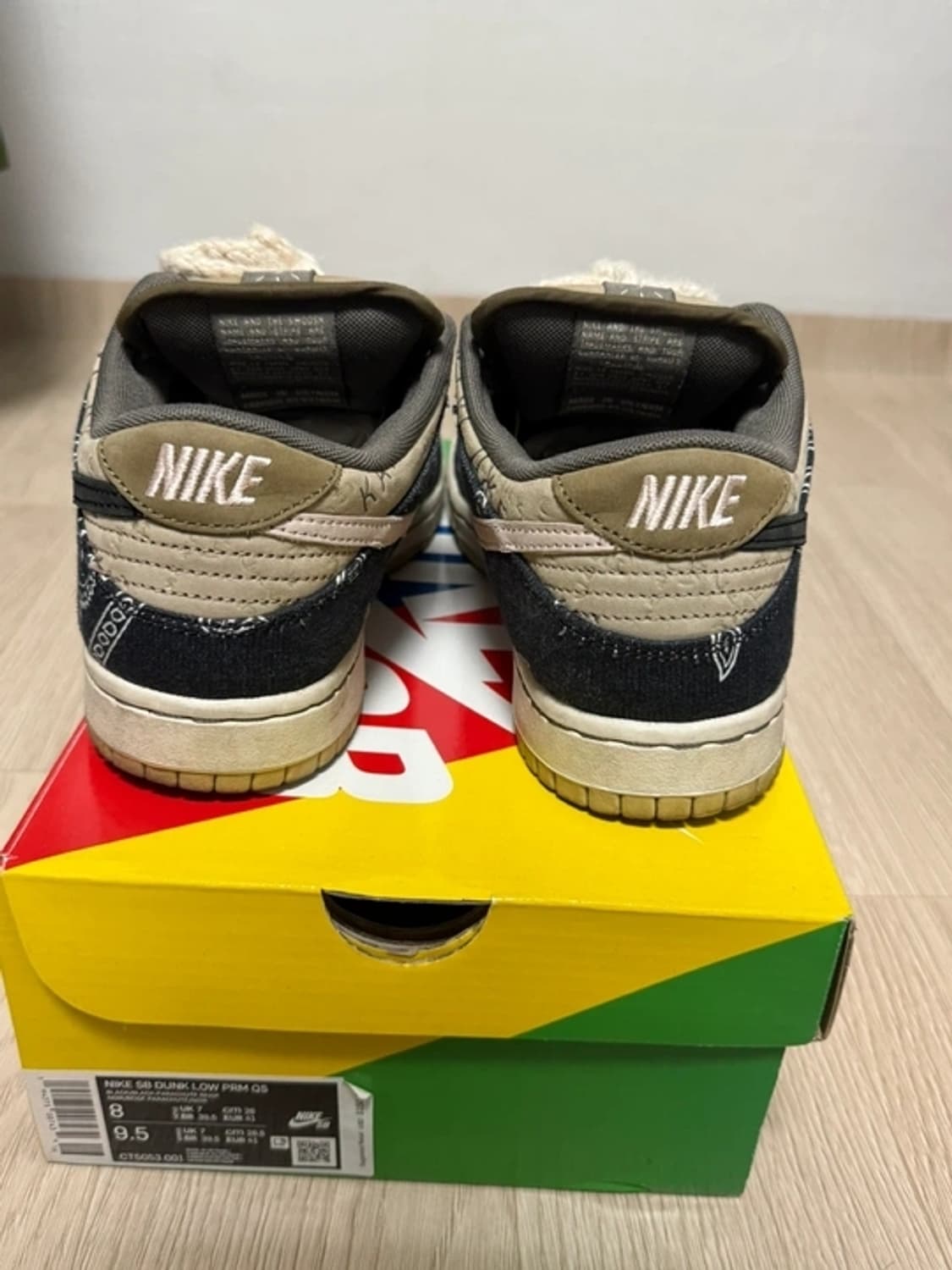 NikeX트래비스 스캇 SB 덩크로우(260mm) 실착10회정도 판매 상품이미지5