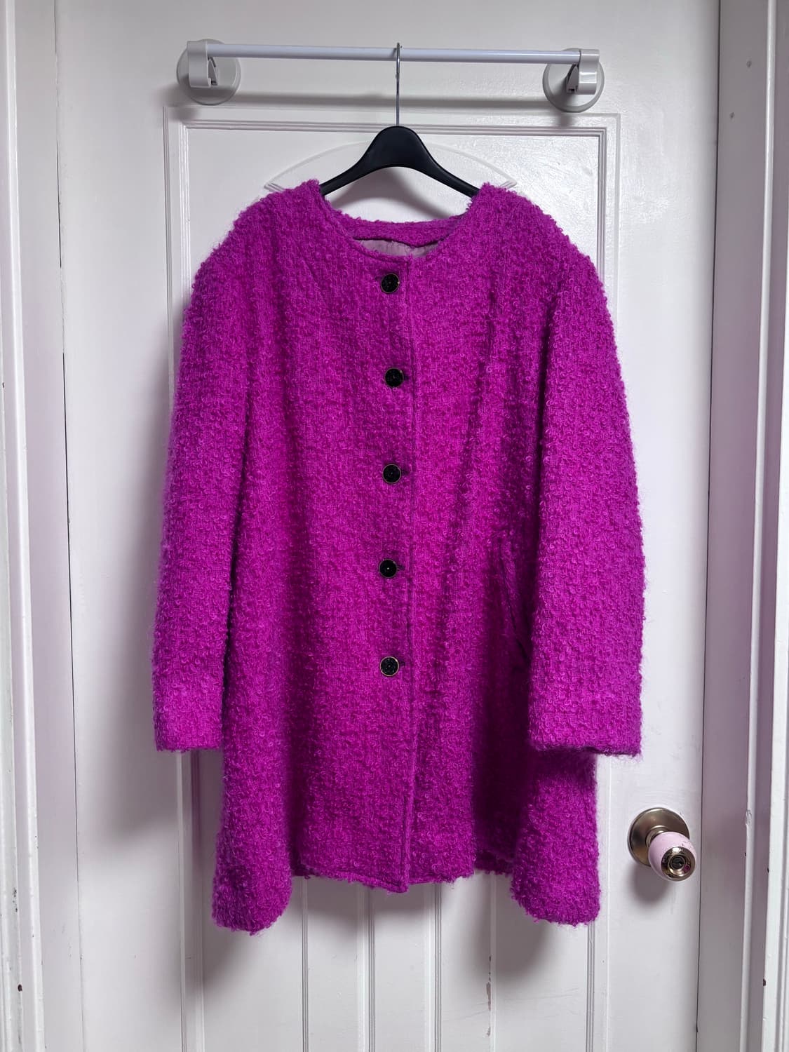 뽀글이 반코트 핑크 상품이미지1