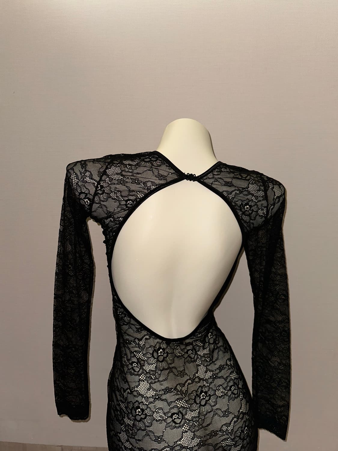 고스 빈티지 레이스 시스루 미니 롱슬리브  원피스 상품이미지7