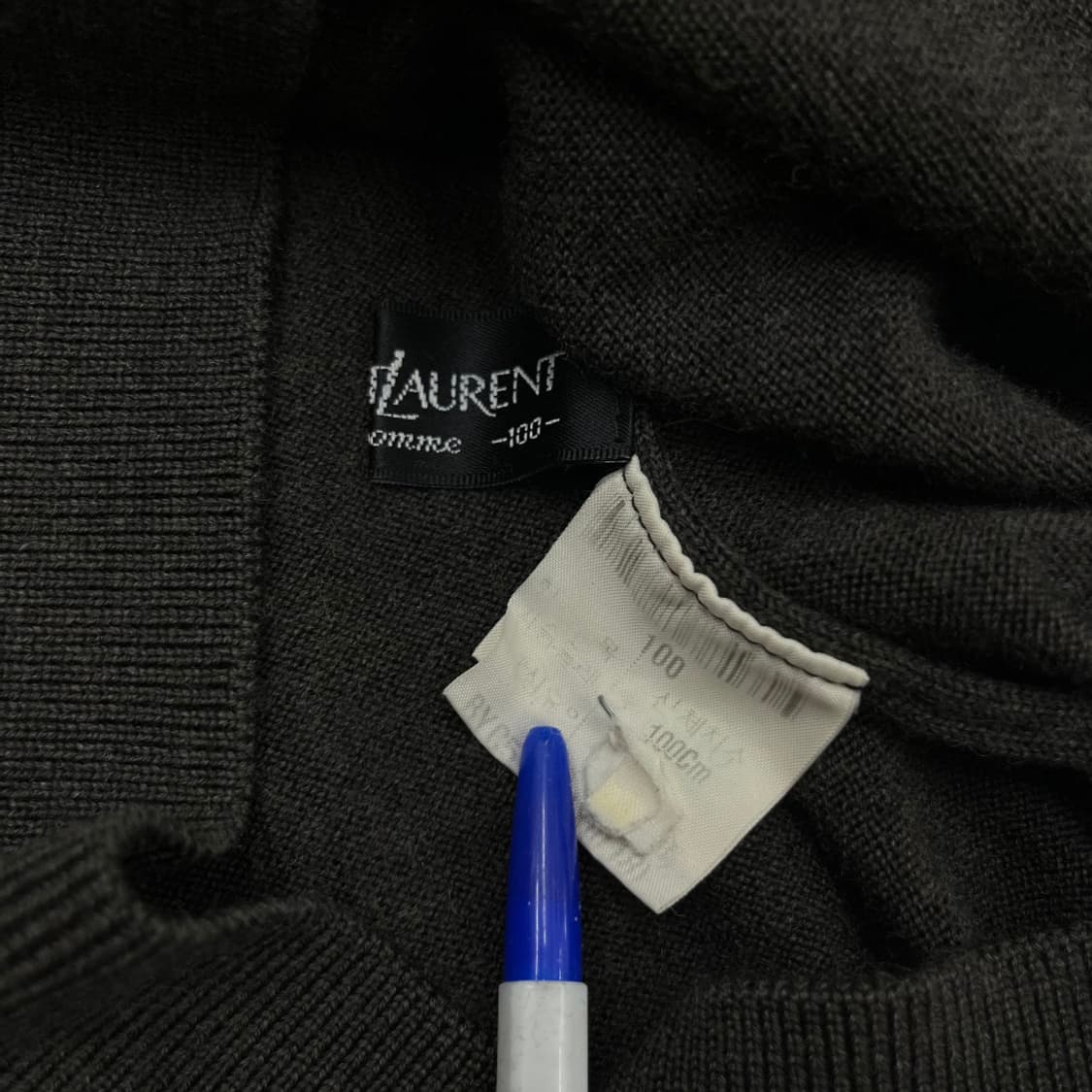 입생로랑 차콜 폴라 니트 100 상품이미지5