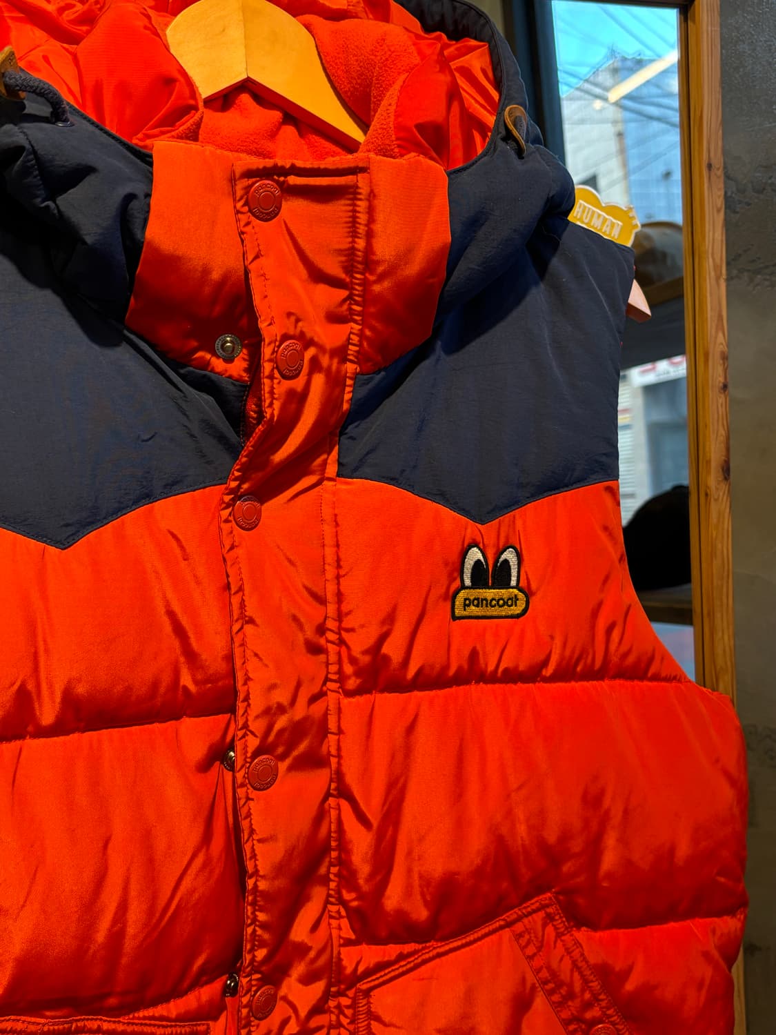 팬콧 오렌지 숏 패딩베스트 L 상품이미지2