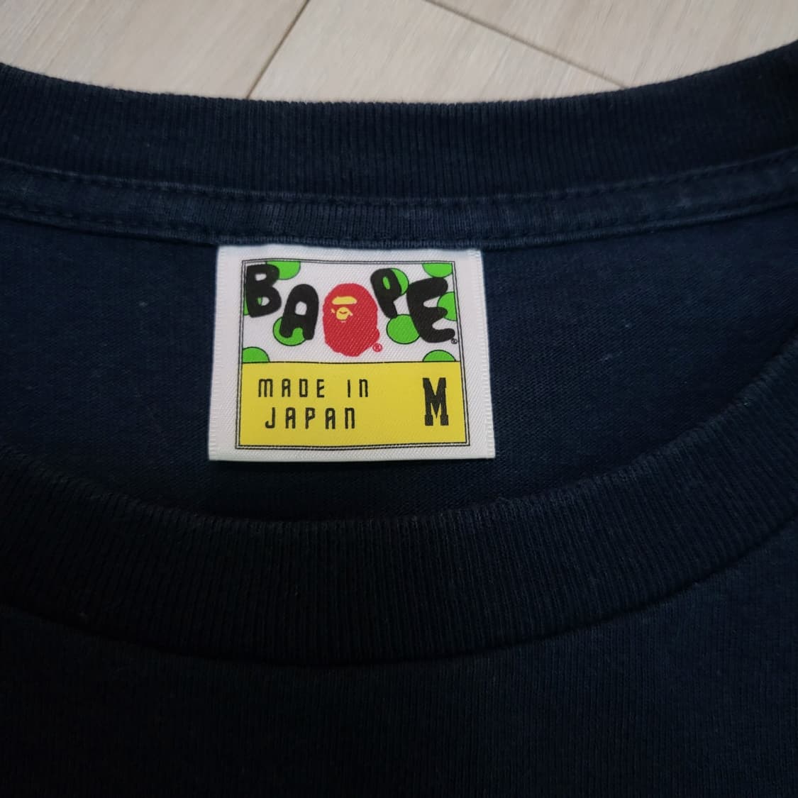 (M) 니고 베이프 BAPE NIGO Made in Japan 컬리지반팔 상품이미지4