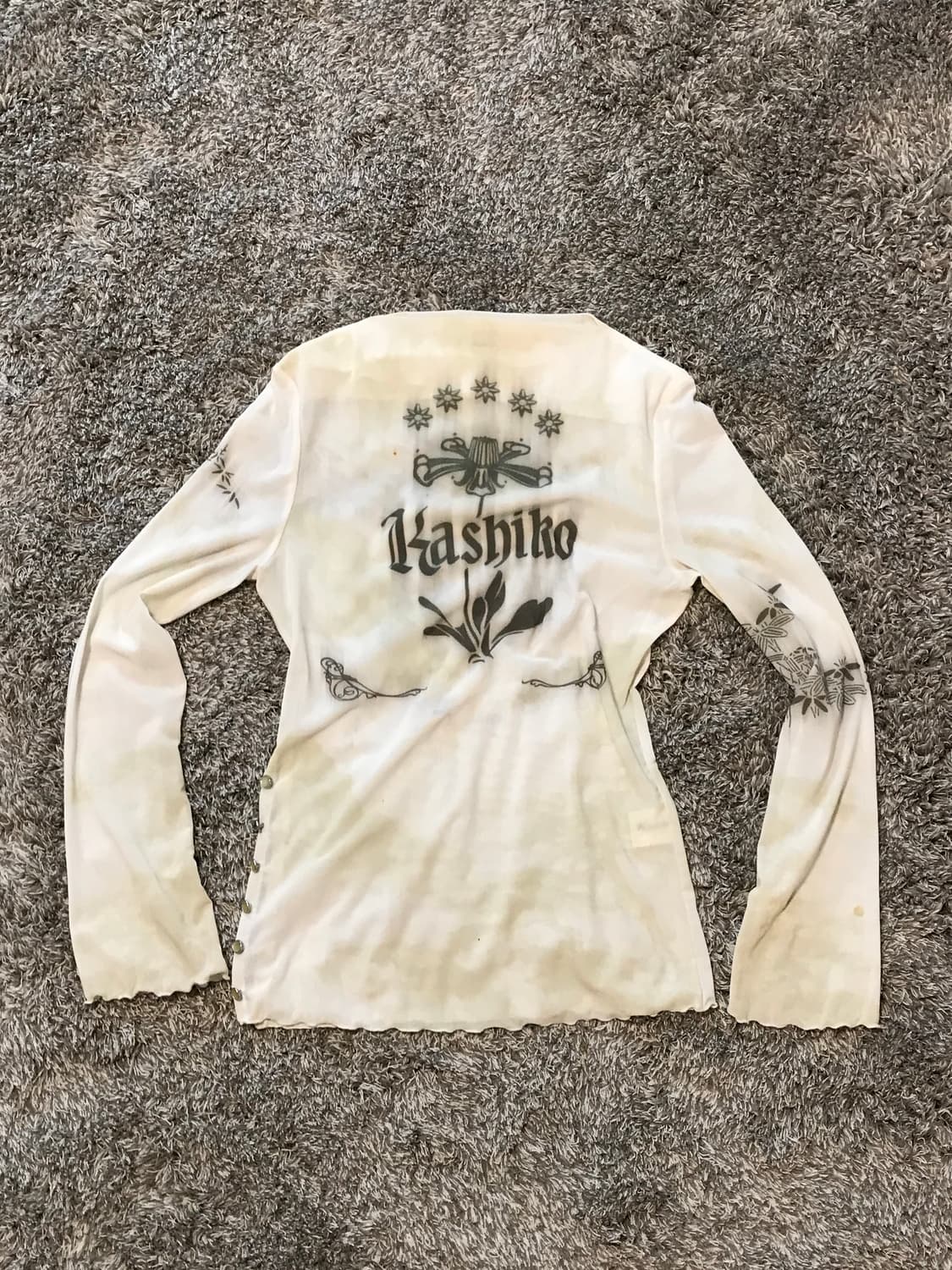 Kashiko Ink Painting Mesh Top 상품이미지1
