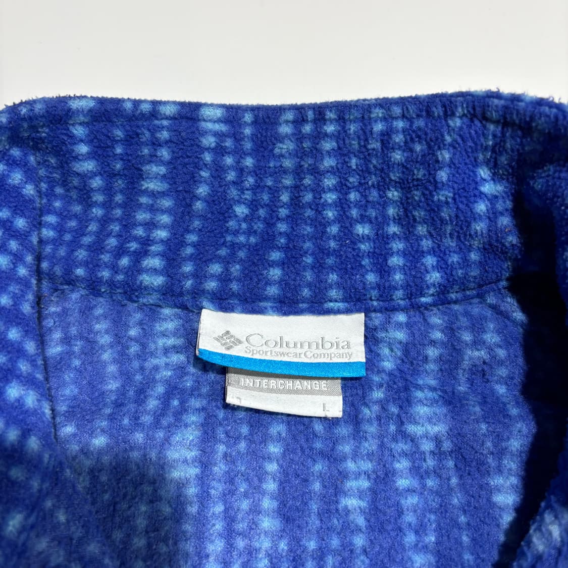 컬럼비아 블루 패턴 플리스 투웨이 집업 자켓 상품이미지5