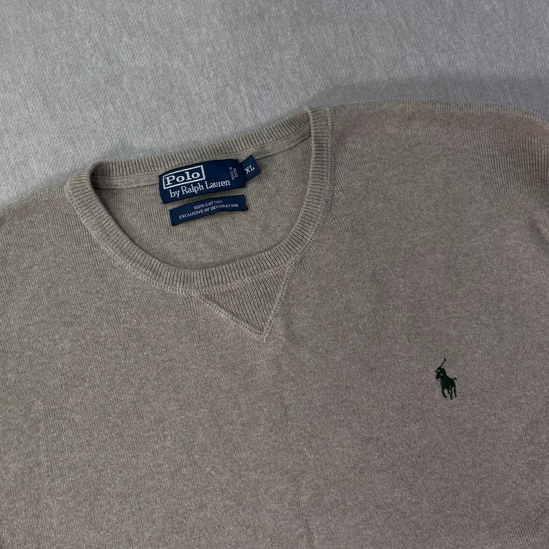 105 폴로 랄프로렌 코튼 베이지 니트 상품이미지2