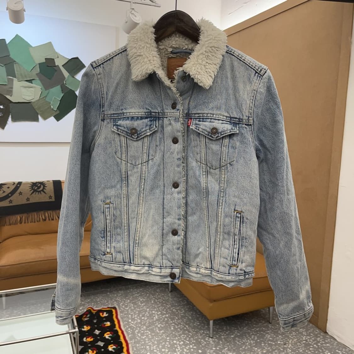 리바이스 빈티지무드 워싱 쉐르파 양털 데님 자켓 M C08122 상품이미지3