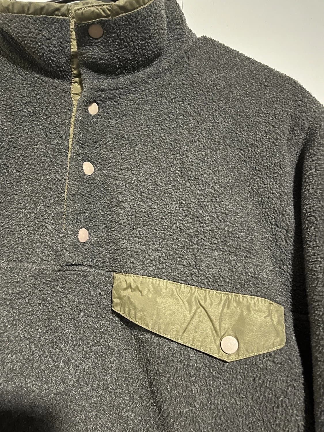 90s 파타고니아 신칠라 스냅-T 그레이/올리브 멕시코 상품이미지2