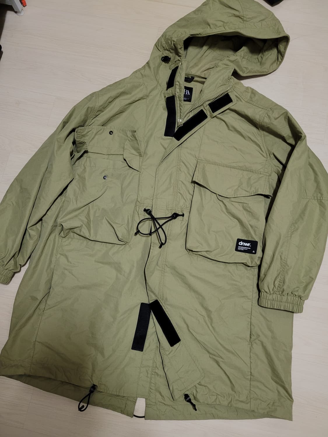 자라 zara 유틸리티 오버사이즈 파카 피쉬테일 XL 상품이미지1