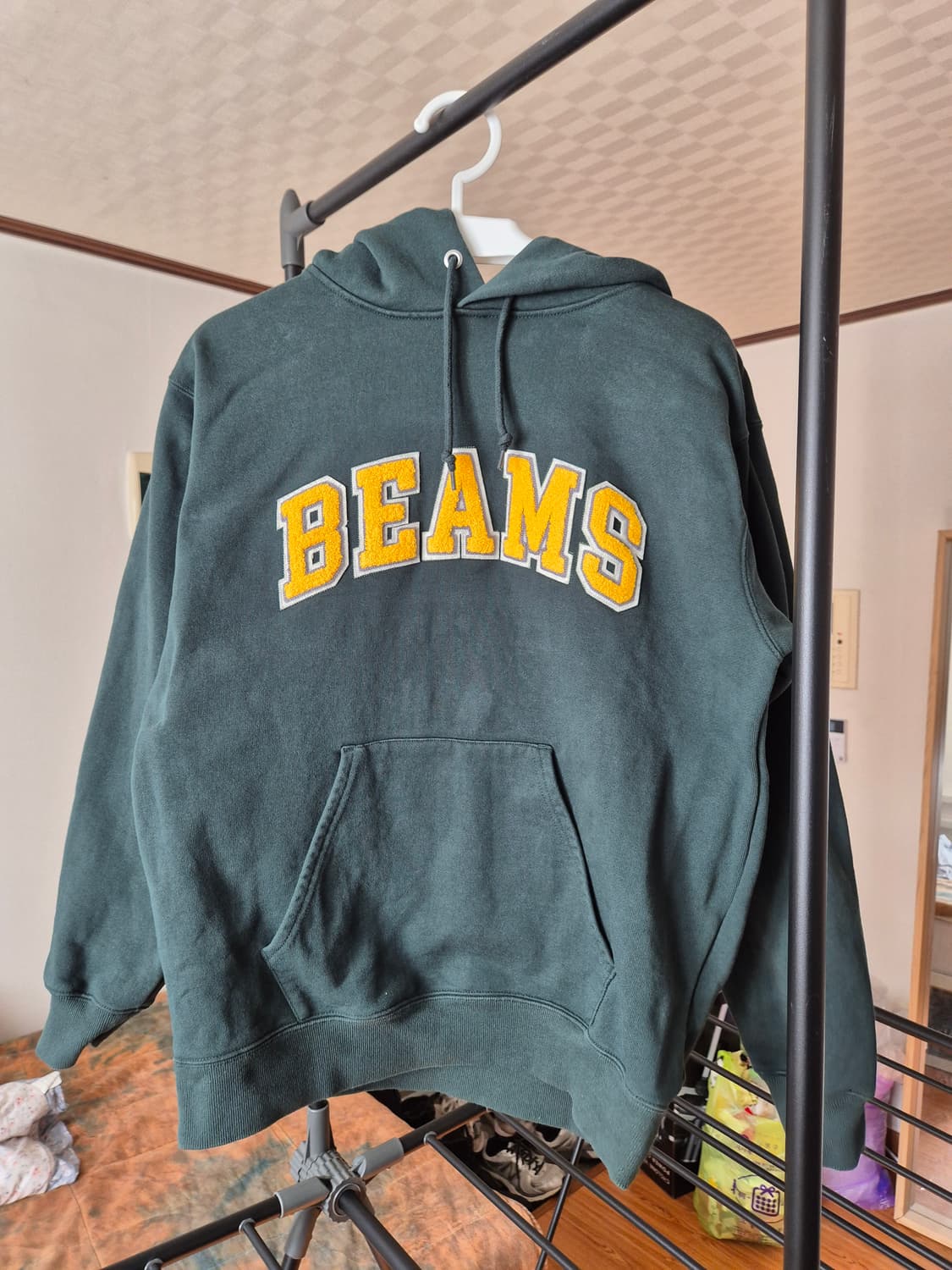 빔즈 BEAMS 후드티 그린  L 상품이미지2