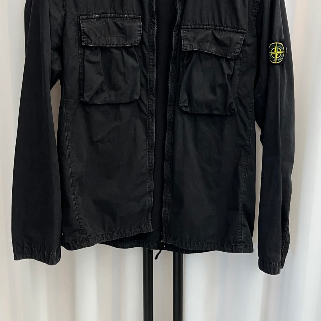 스톤아일랜드 올드이펙트 오버셔츠 블랙 (L) 상품이미지4