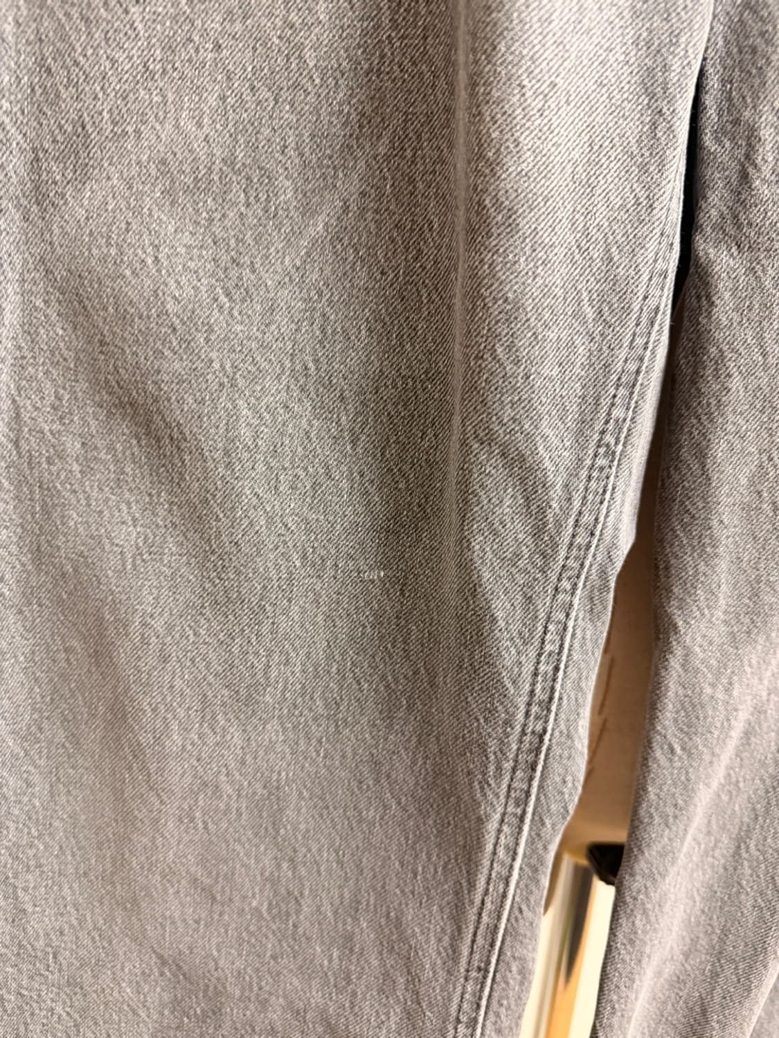 77사이즈) 마시모두띠 미드웨이스트 와이드 레그 데님 팬츠 흑청워싱팬츠 상품이미지9