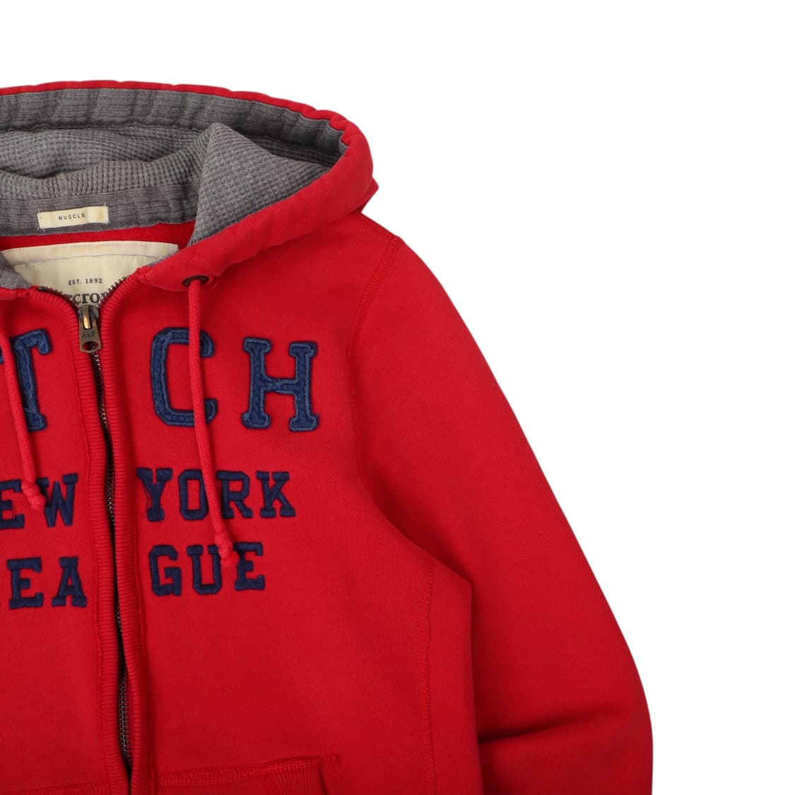 아베크롬비 레드 엠브로이드 헤비 후드집업 상품이미지3