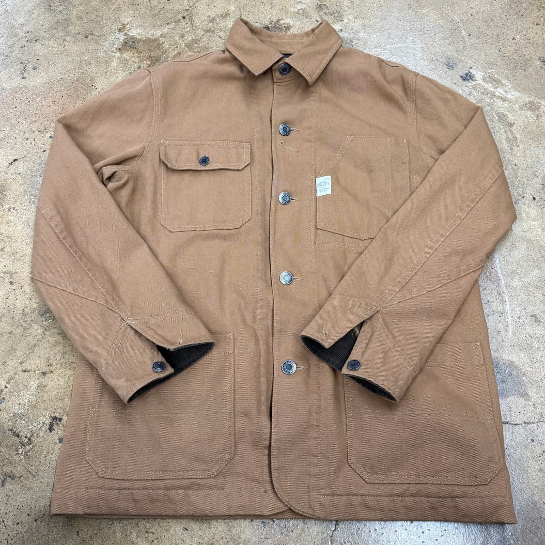 [정품/XL] 후아유 브라운 워크 자켓 데님 셔츠형 점퍼 b18 상품이미지2